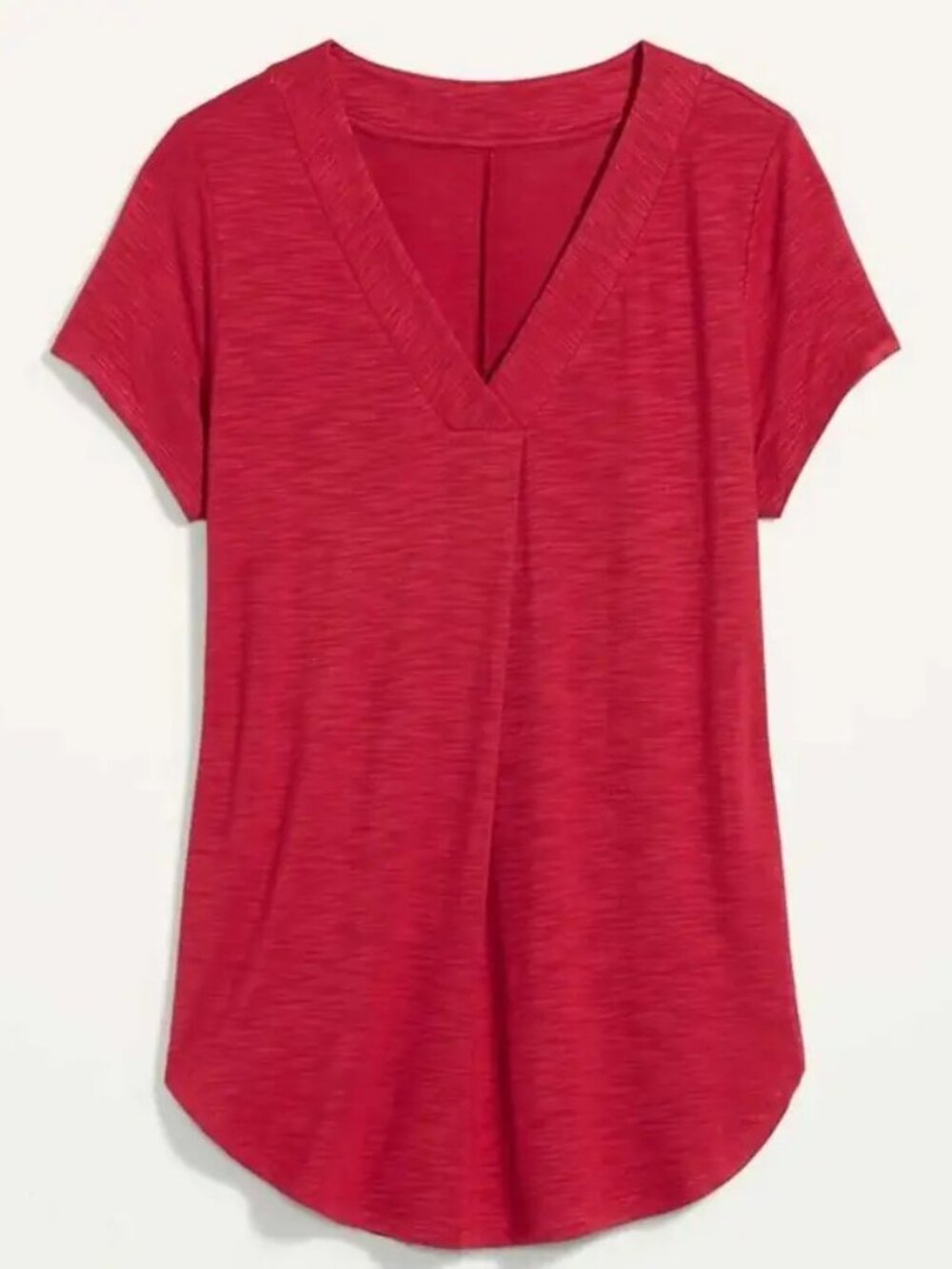 Women's Stunning Old Navy Coral V-Neck Choker T-Shirt